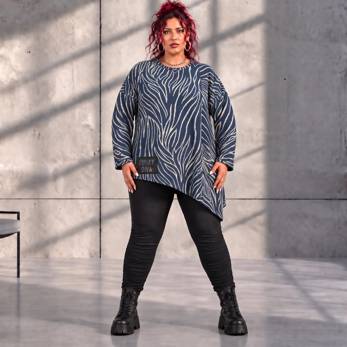 Funky Diva · Shirt · ZebraDiva · T999 · GeeyBlue