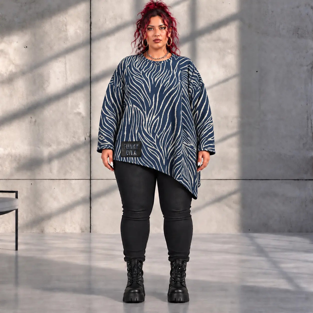Funky Diva · Shirt · ZebraDiva · T999 · GeeyBlue