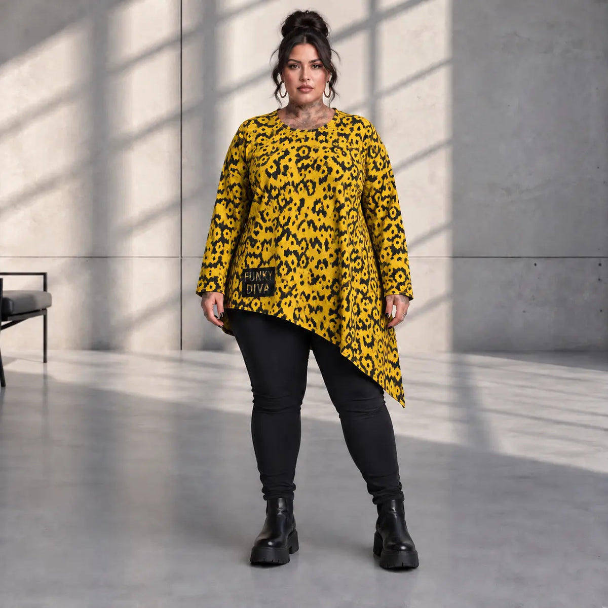 Funky Diva · Shirt · CoolDiva · C456 · YellowBlack