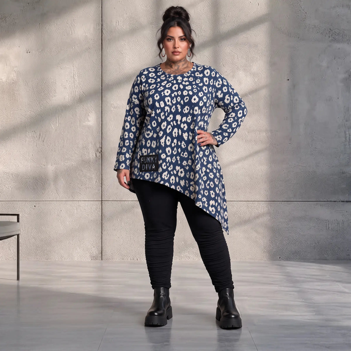 Funky Diva · Shirt · CoolDiva · C456 · GreyBlue
