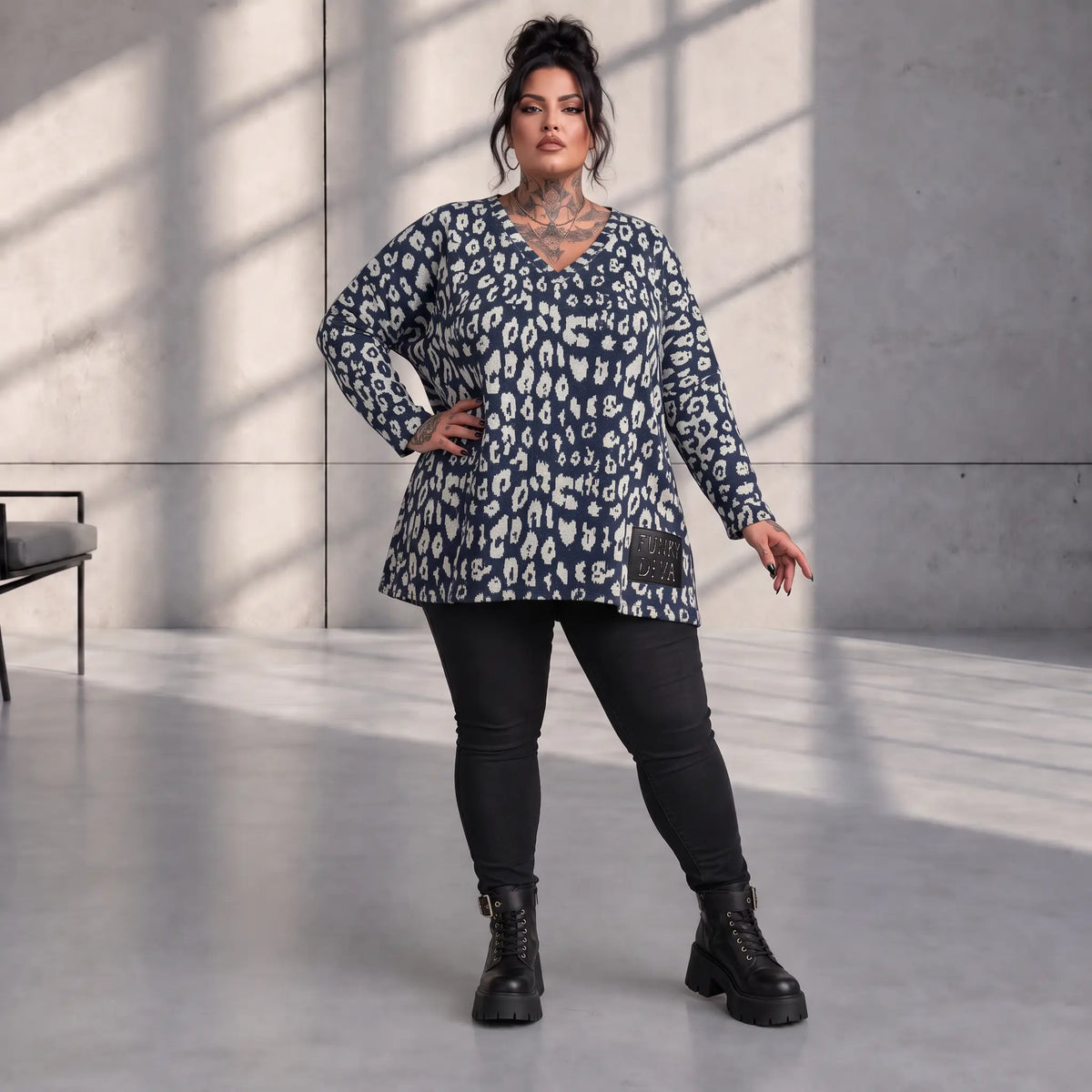 Funky Diva · Shirt · CoolDiva · C267 · GreyBlue