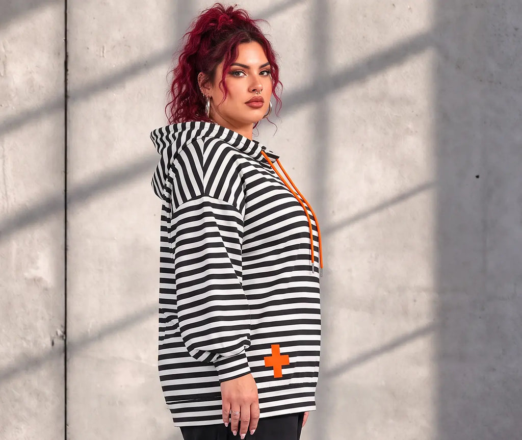 Funky Diva · Hoody · StripeDiva · KD569 · OrangeStripe