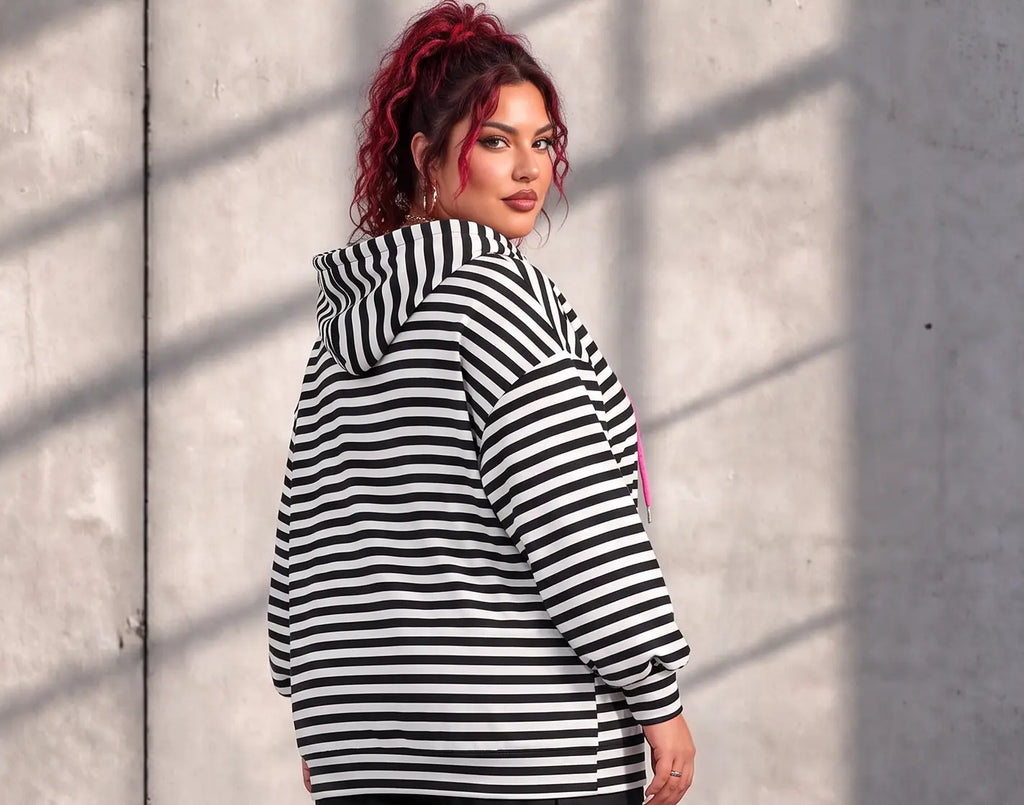Funky Diva · Hoody · StripeDiva · KD569 · FuchsiaStripe