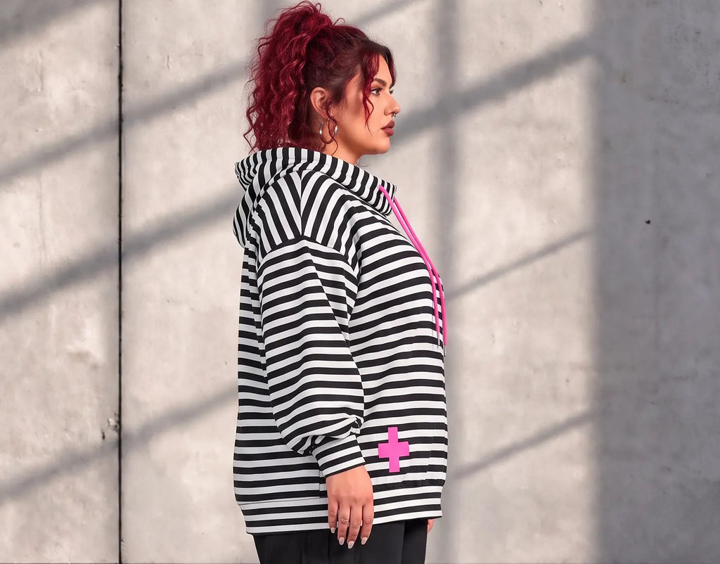 Funky Diva · Hoody · StripeDiva · KD569 · FuchsiaStripe