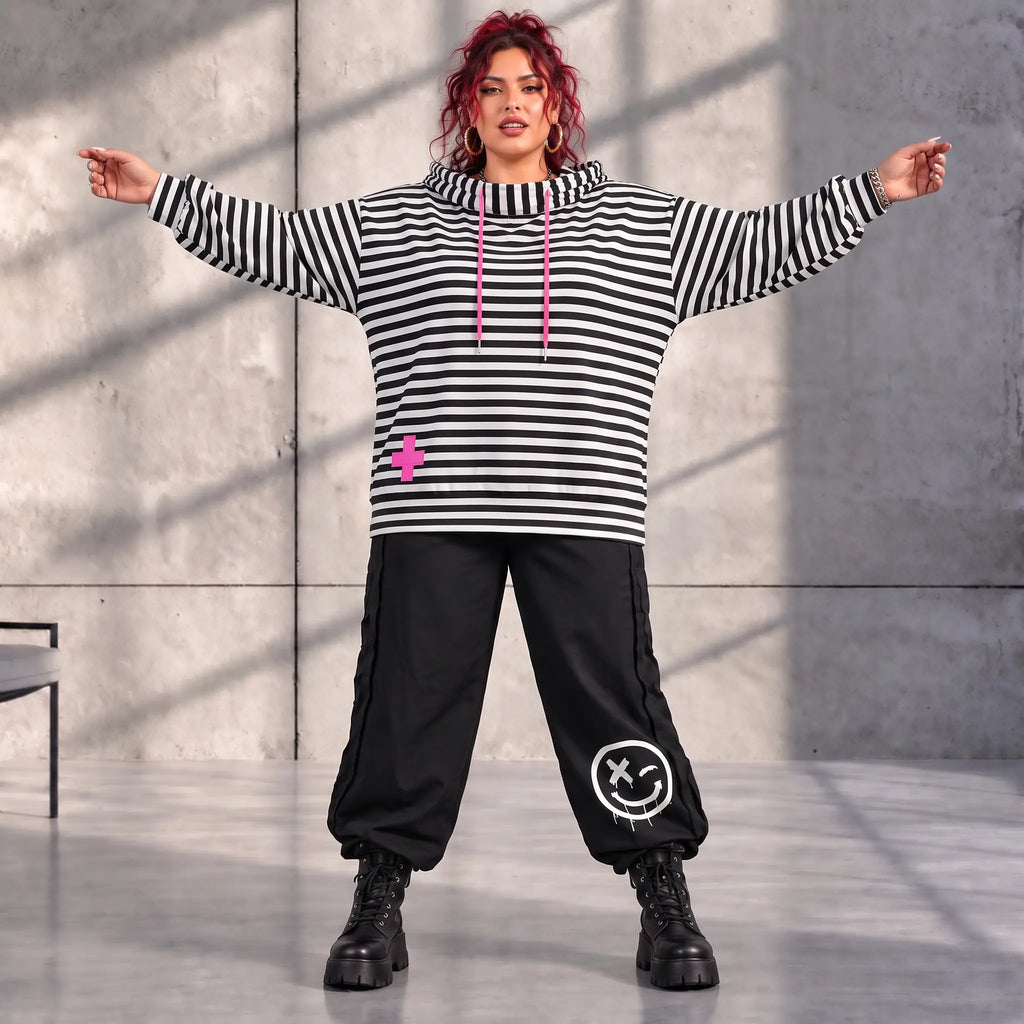 Funky Diva · Hoody · StripeDiva · KD569 · FuchsiaStripe