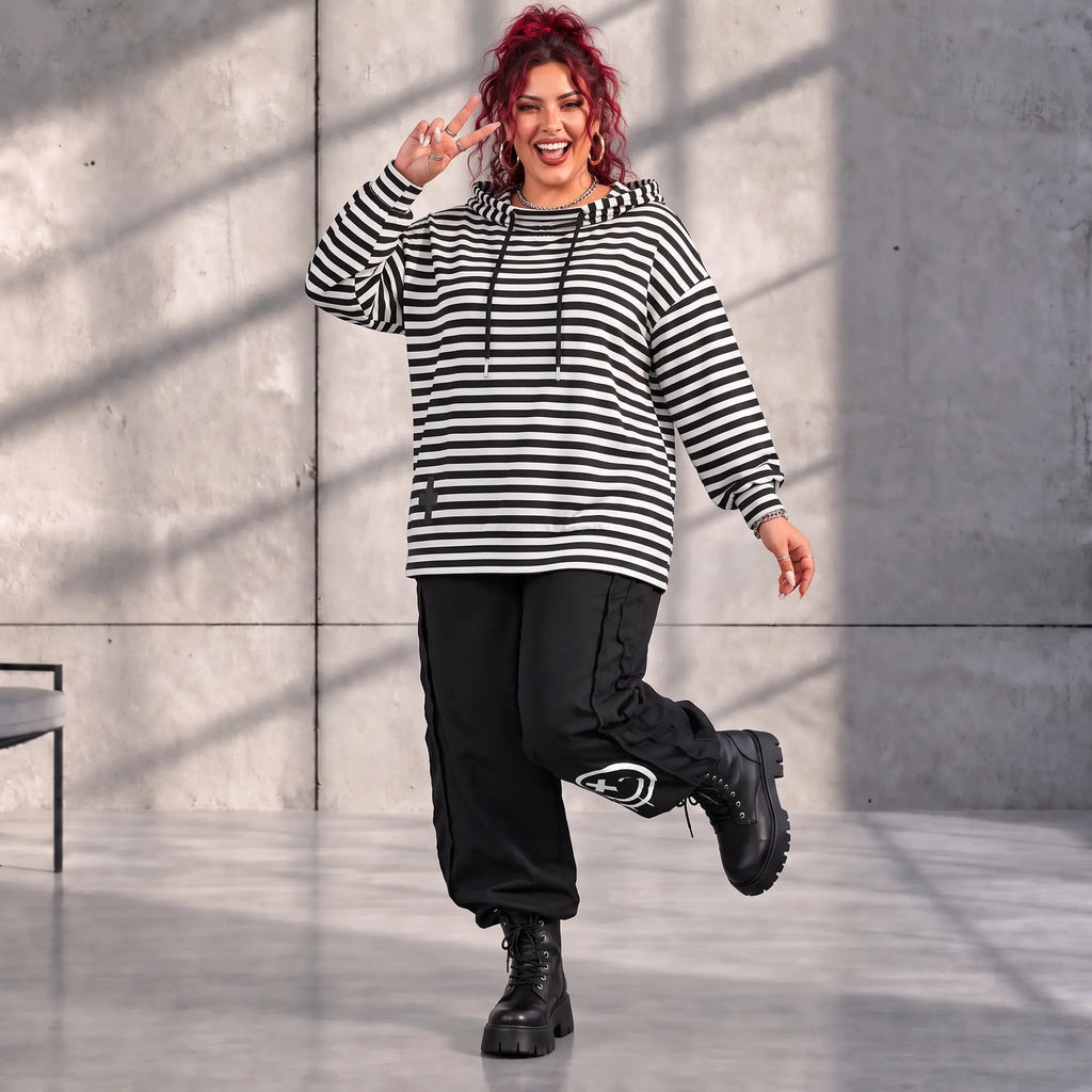 Funky Diva · Hoody · StripeDiva · KD569 · DuoBlack