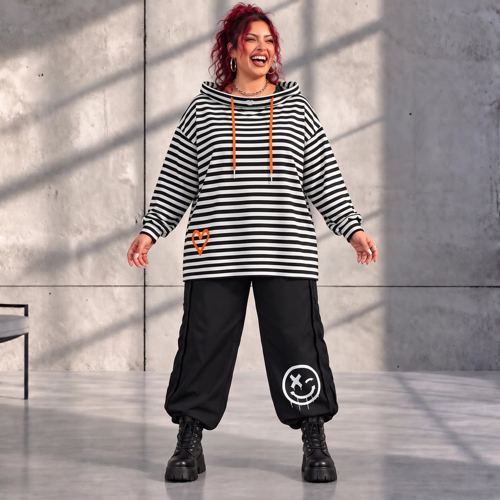Funky Diva · Hoody · StripeDiva · KD545T · OrangeStripe
