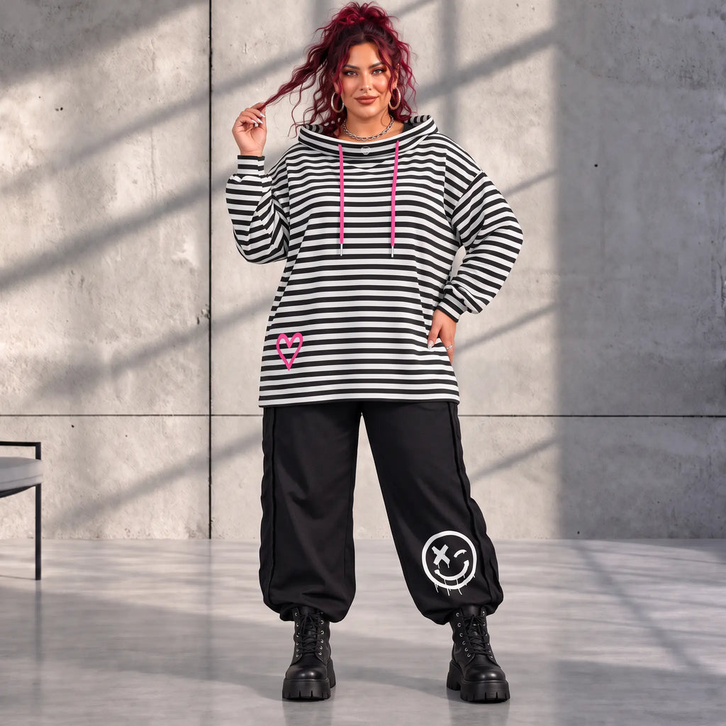 Funky Diva · Hoody · StripeDiva · KD545T · FuchsiaStripe