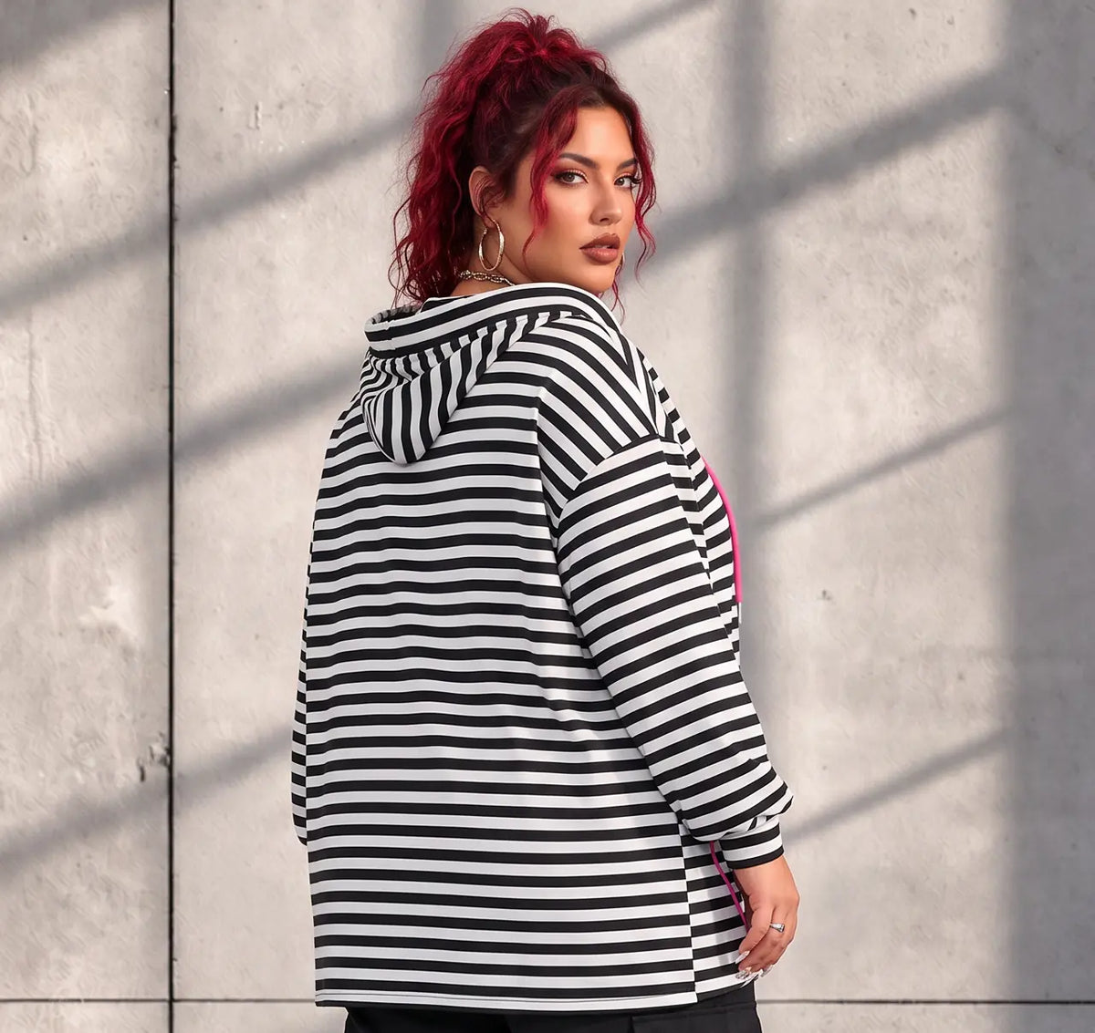 Funky Diva · Hoody · StripeDiva · KD545T · FuchsiaStripe