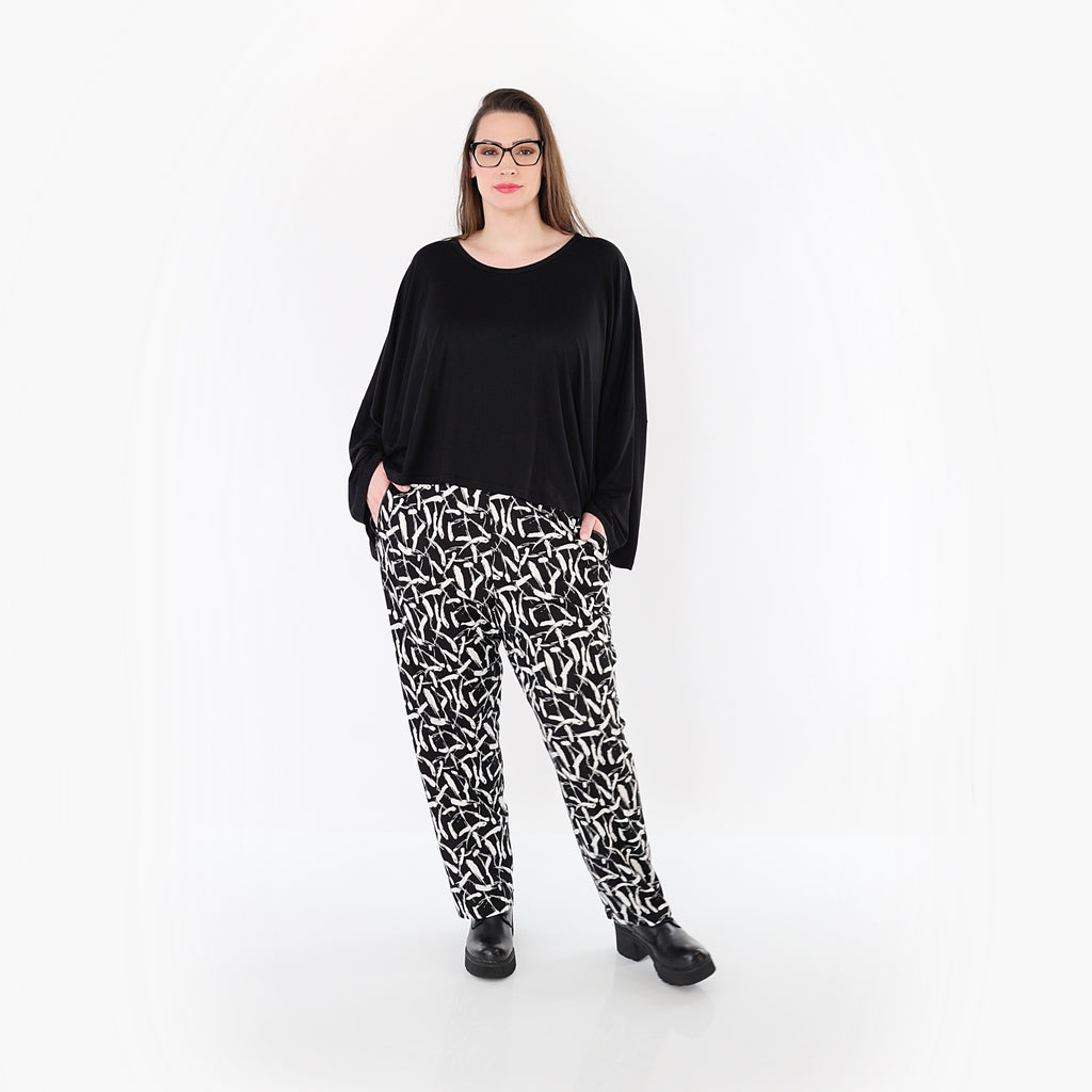 AKH Fashion 7183 Trousers, Black and White