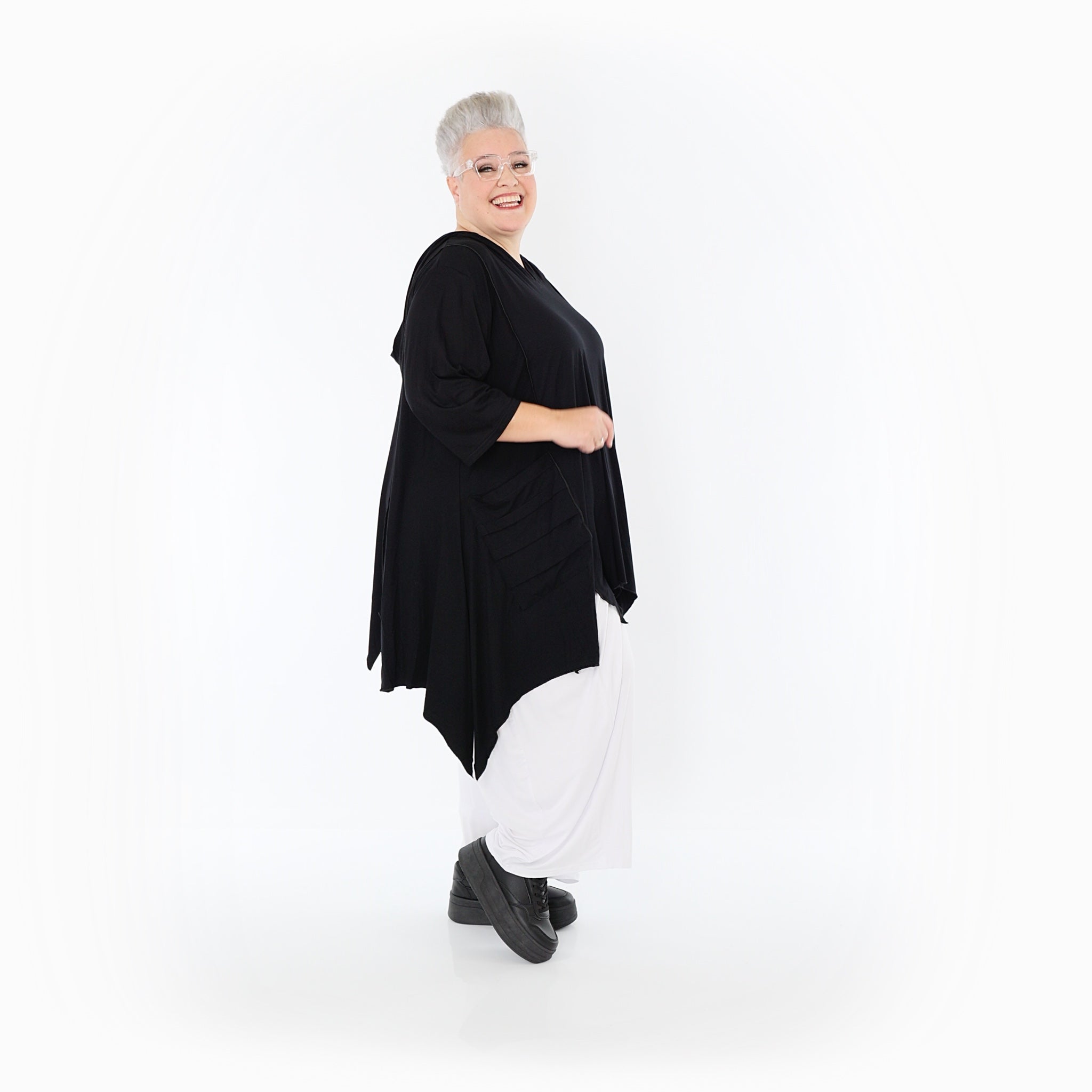 AKH Fashion 6448 Big Shirt, Black