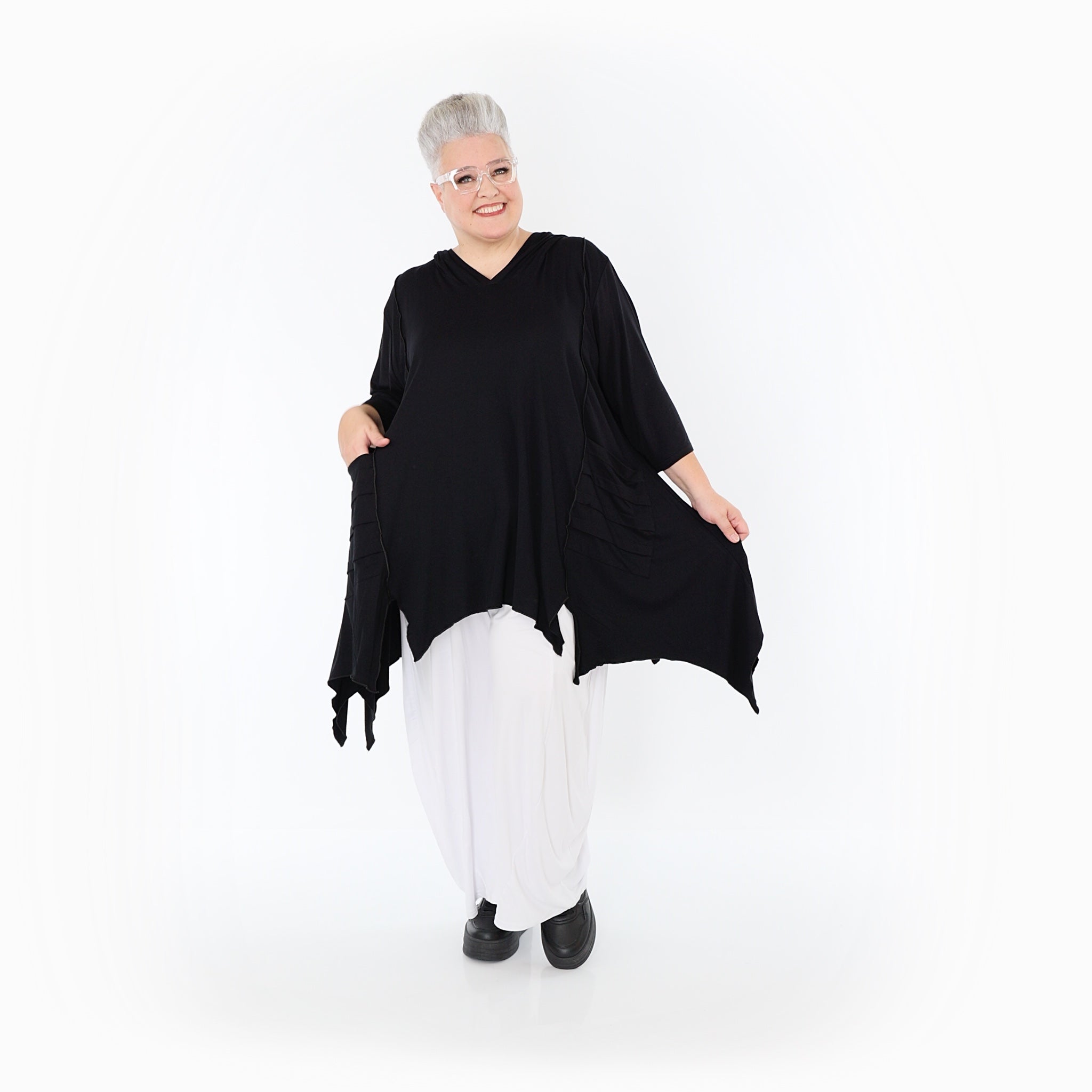 AKH Fashion 6448 Big Shirt, Black