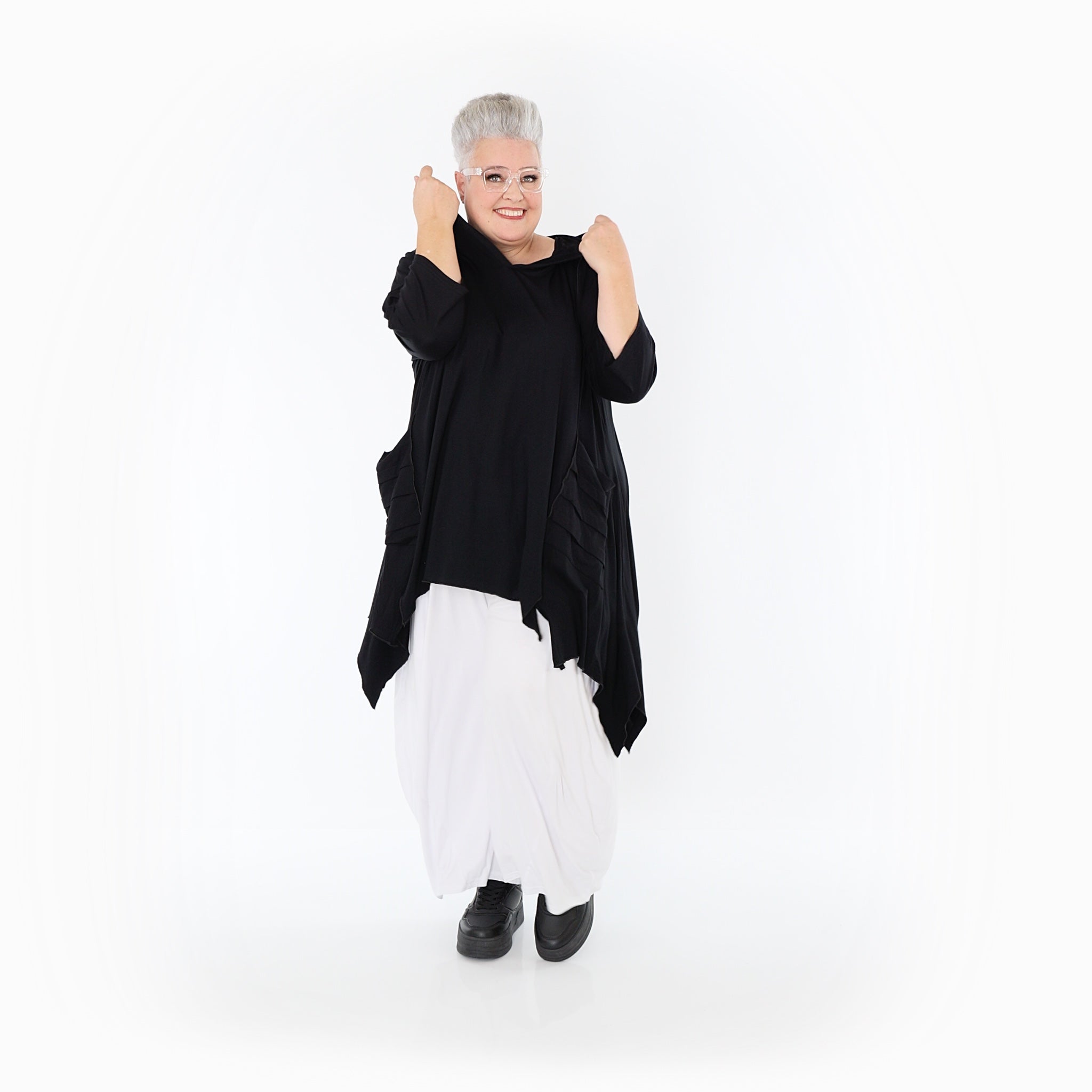 AKH Fashion 6448 Big Shirt, Black