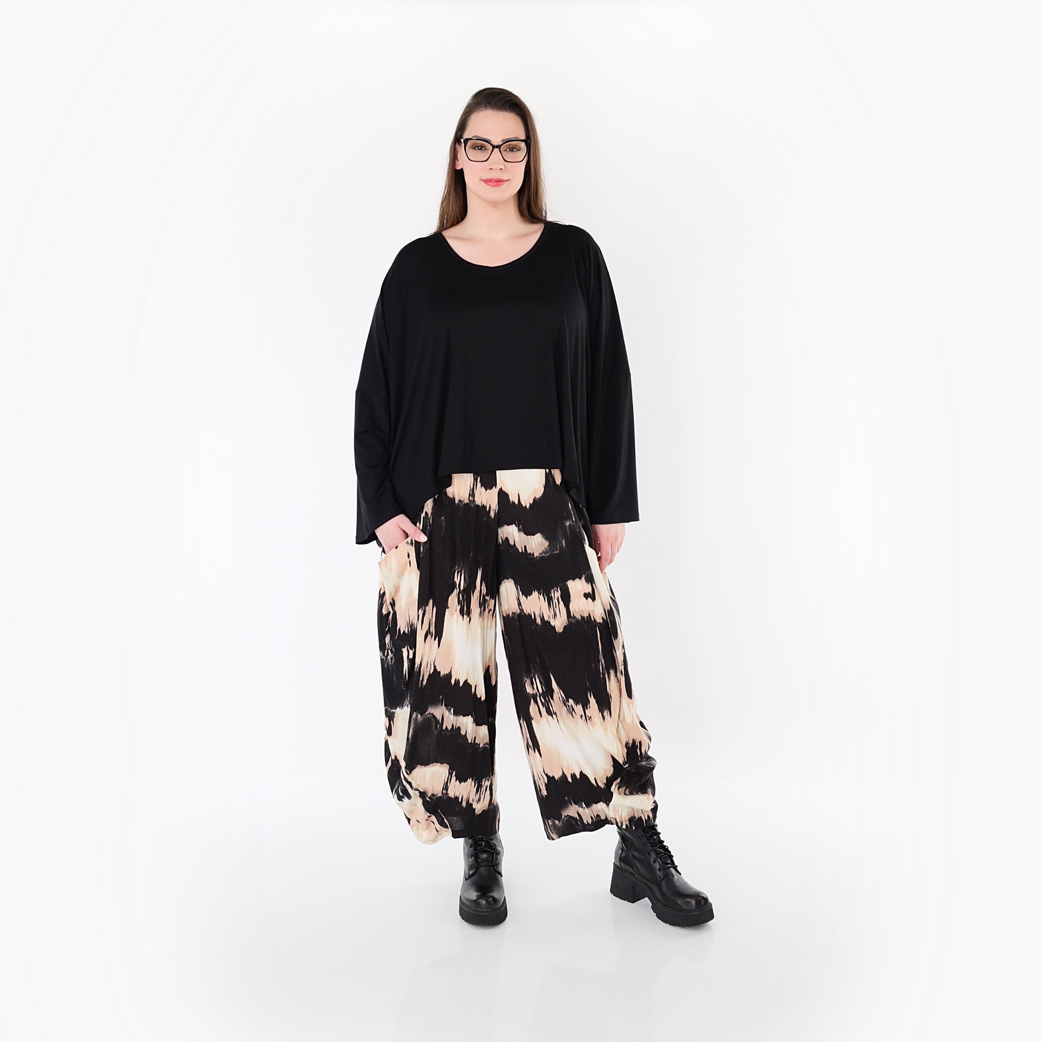 AKH Fashion Hose 8069 Gita, Schwarz-Beige