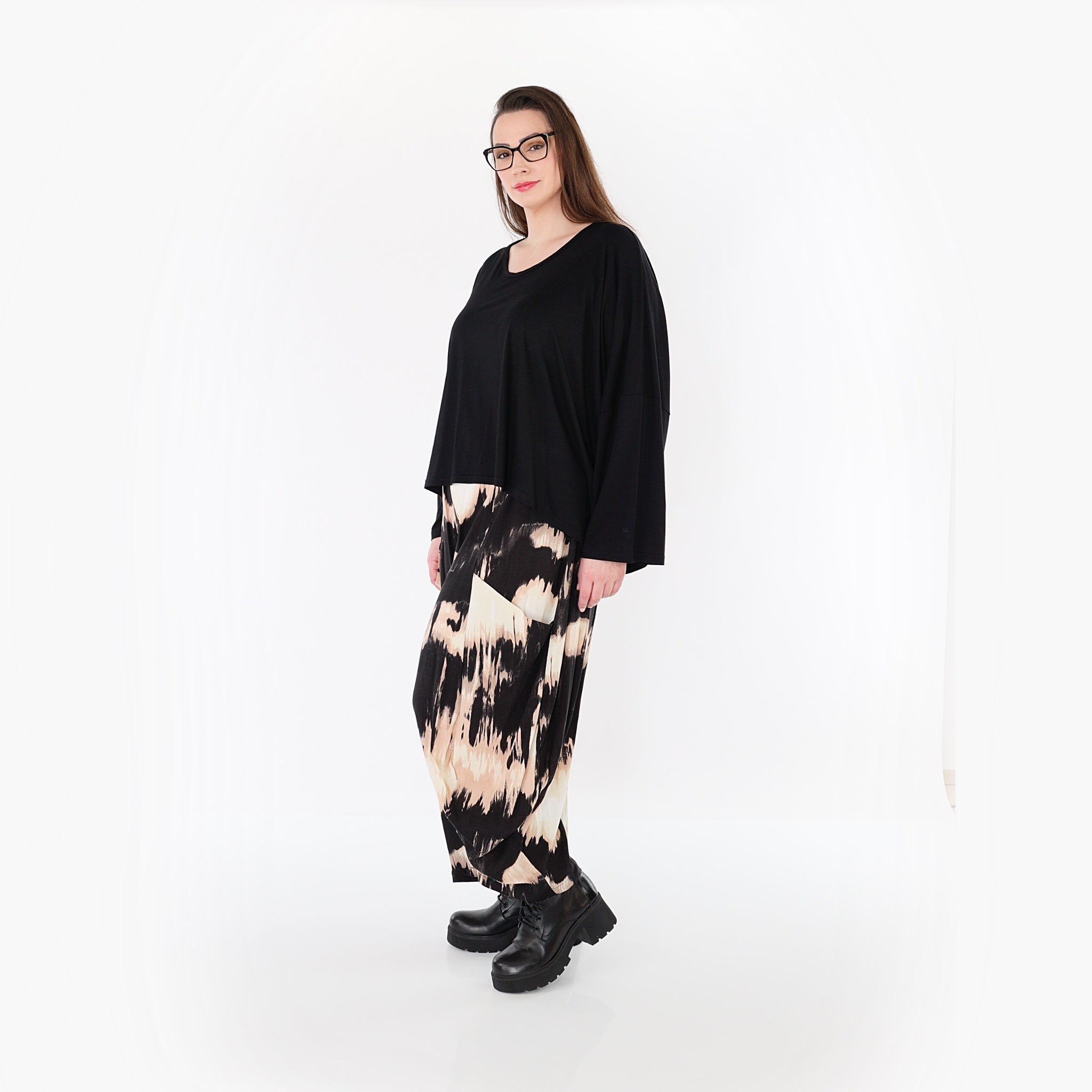 AKH Fashion Hose 8069 Gita, Schwarz-Beige