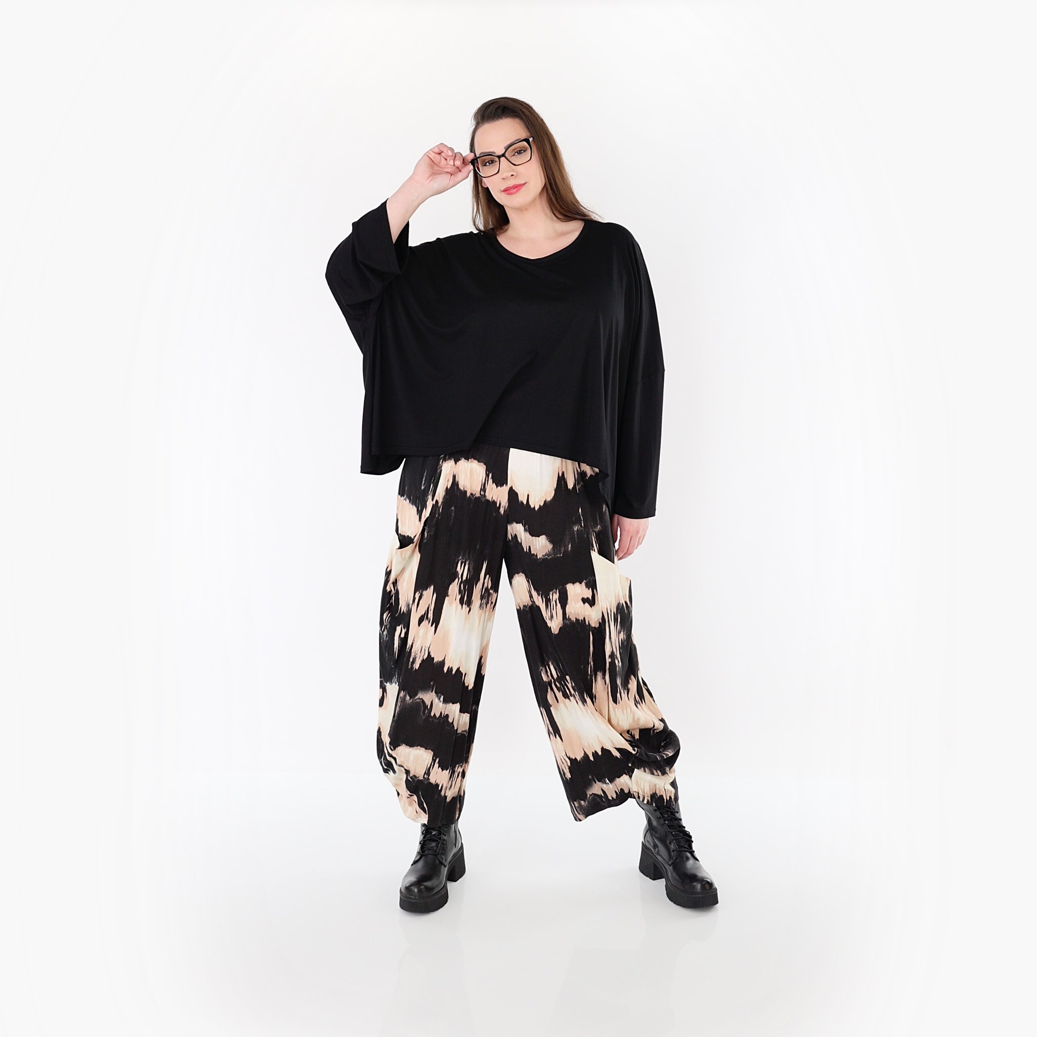 AKH Fashion Hose 8069 Gita, Schwarz-Beige