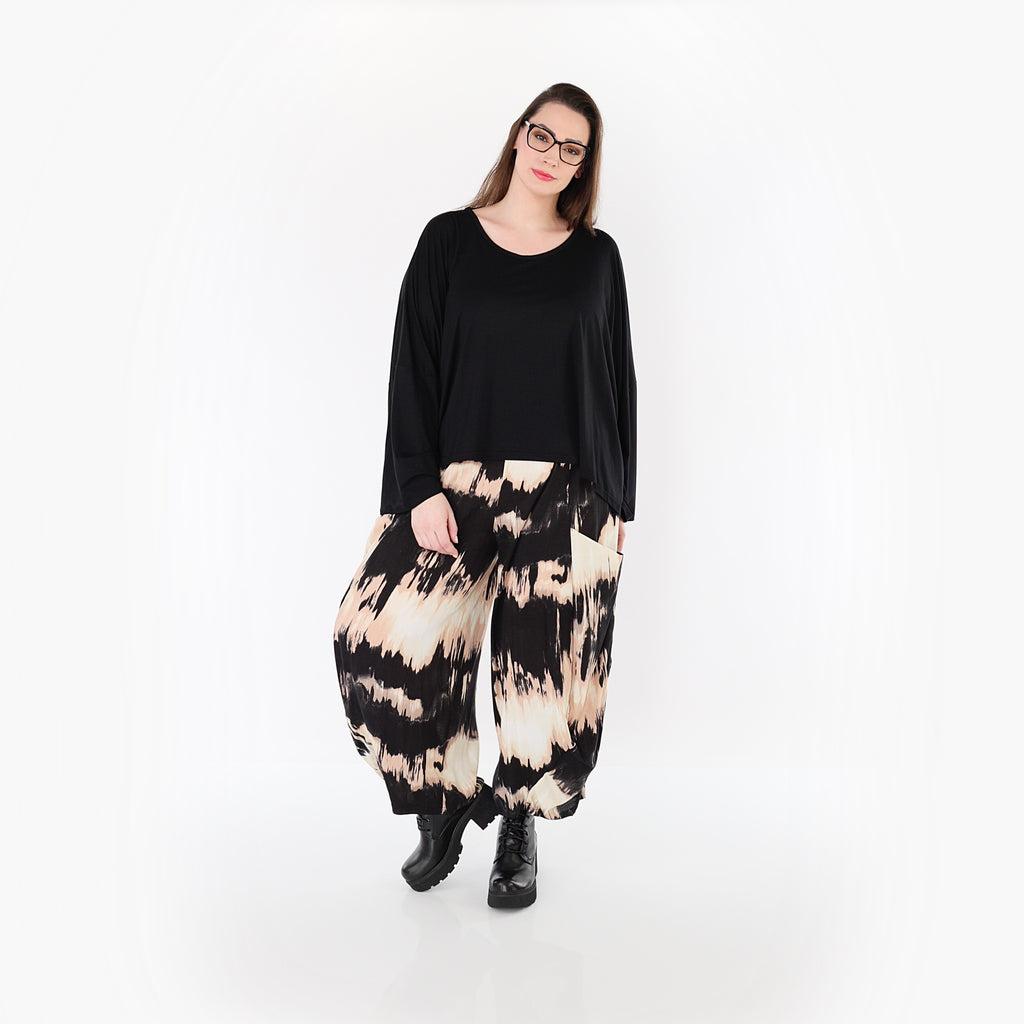 AKH Fashion Hose 8069 Gita, Schwarz-Beige