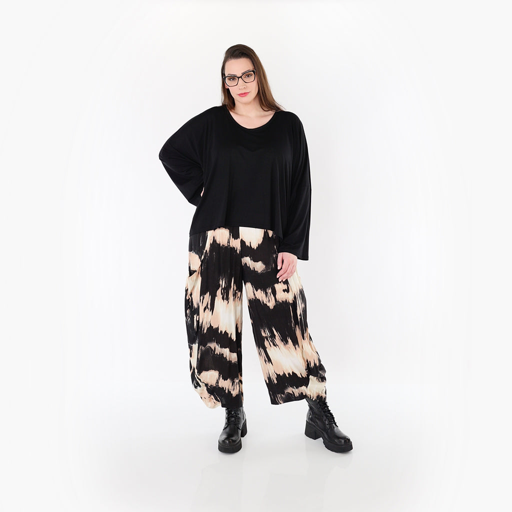 AKH Fashion Hose 8069 Gita, Schwarz-Beige