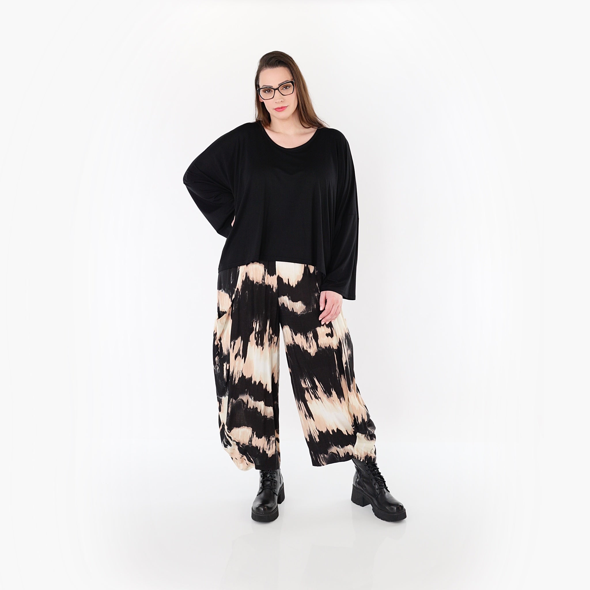 AKH Fashion Hose 8069 Gita, Schwarz-Beige
