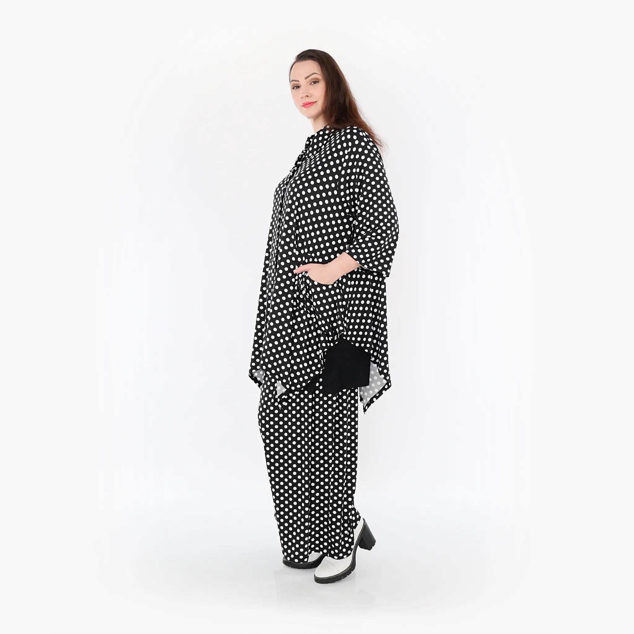 AKH Fashion Jacke 6842 Perle, Schwarz/Weiß