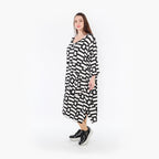 AKH 6025 Dress, White-Black