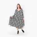 AKH 6025 Dress, White-Black