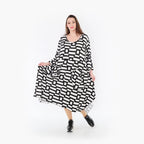AKH 6025 Dress, White-Black