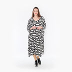 AKH 6025 Dress, White-Black