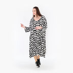 AKH 6025 Dress, White-Black