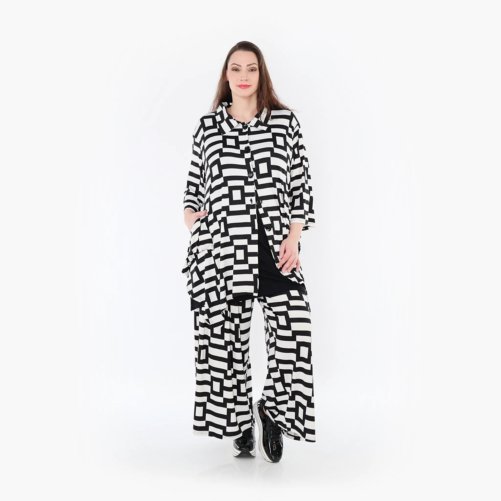 AKH Fashion Jacke 6842 Ariella, Weiß/Schwarz