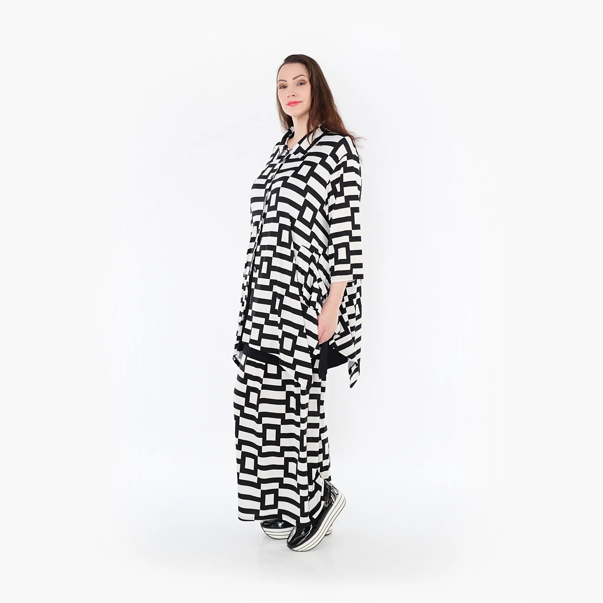 AKH Fashion Jacke 6842 Ariella, Weiß/Schwarz