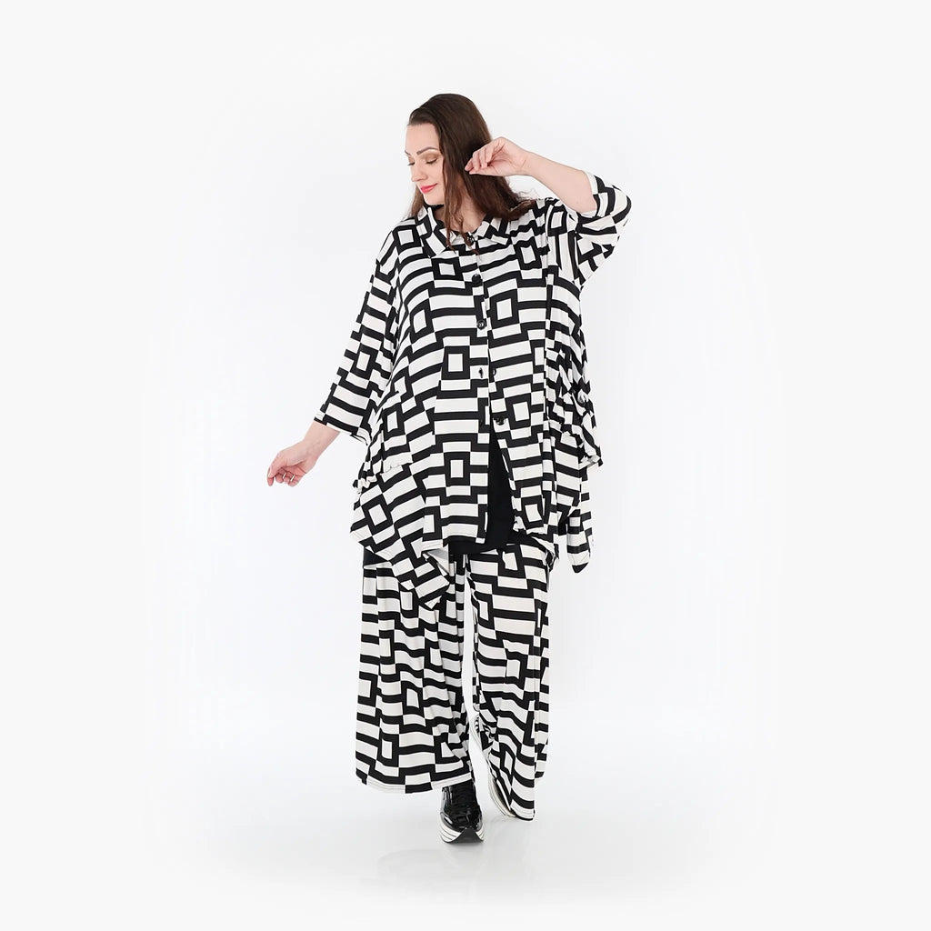 AKH Fashion Jacke 6842 Ariella, Weiß/Schwarz