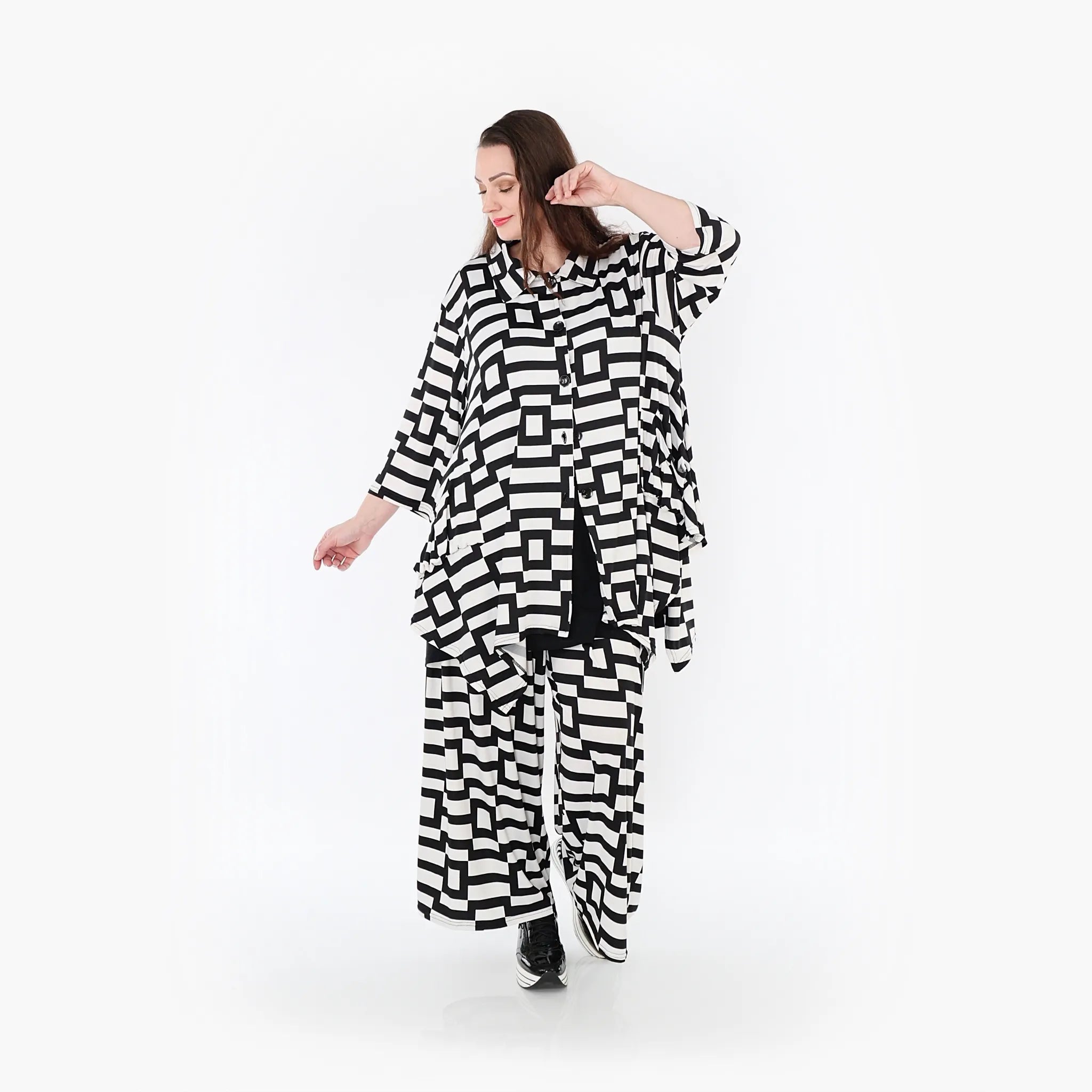 AKH Fashion Jacke 6842 Ariella, Weiß/Schwarz