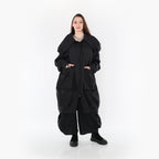 AKH Fashion Mantel 1417 Crushed, Schwarz