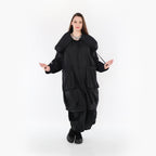 AKH Fashion Mantel 1417 Crushed, Schwarz