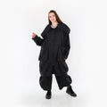 AKH Fashion Mantel 1417 Crushed, Schwarz