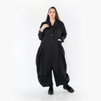 AKH Fashion Mantel 6583 Crushed, Schwarz