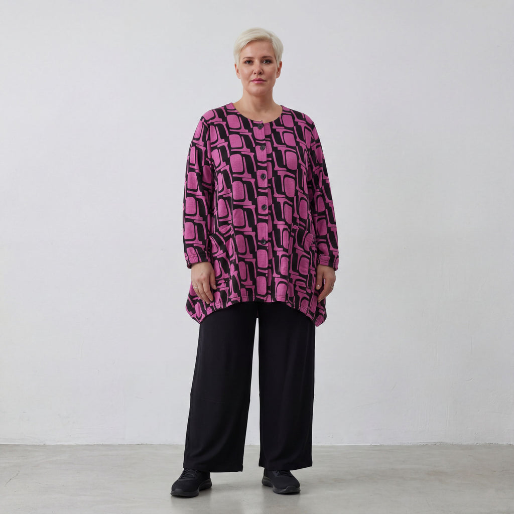 AKH Fashion Jacke 6270 Sophie, Schwarz/Fuchsia