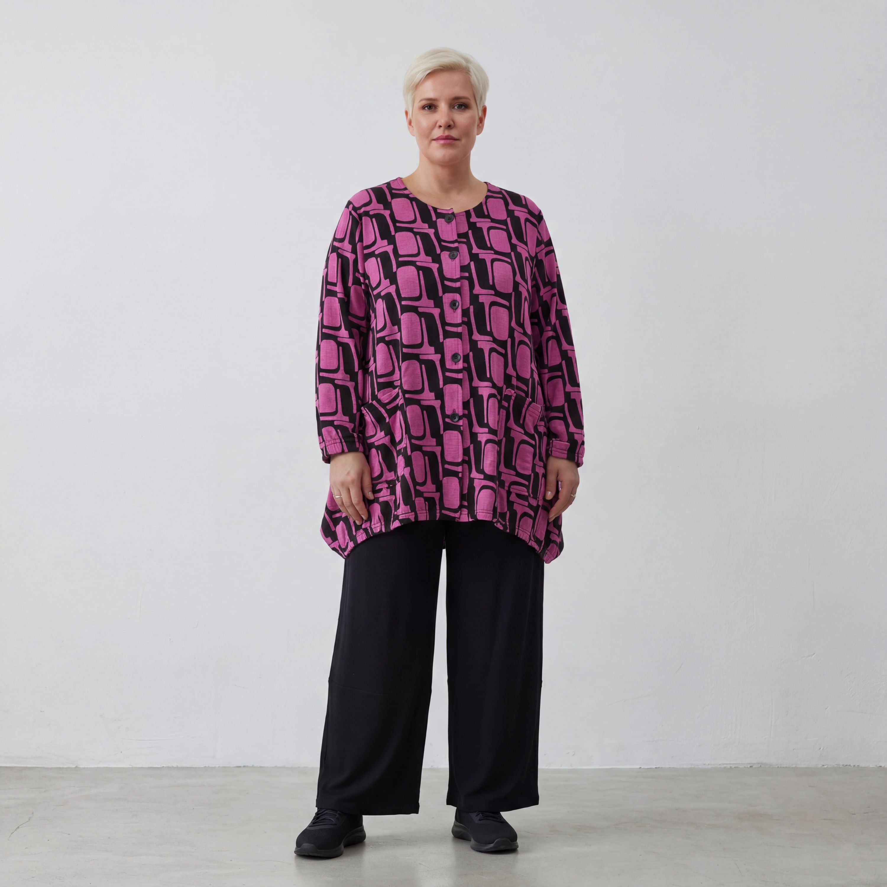 AKH Fashion Jacke 6270 Sophie, Schwarz/Fuchsia