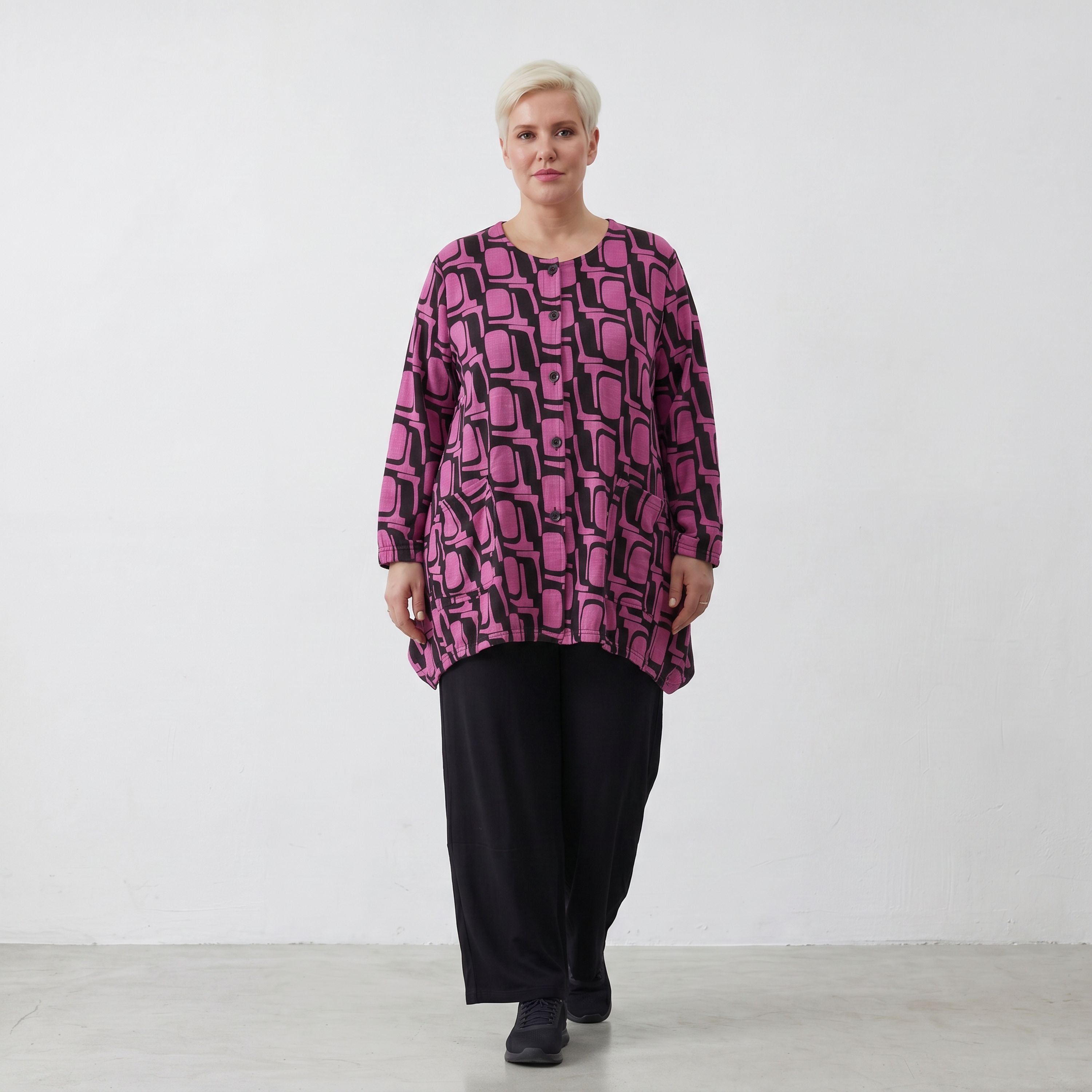 AKH Fashion Jacke 6270 Sophie, Schwarz/Fuchsia