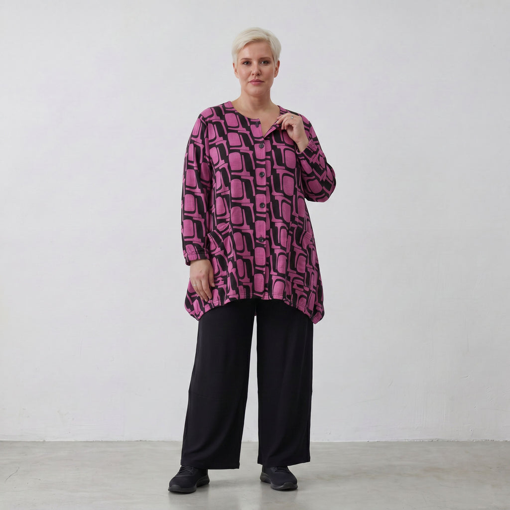 AKH Fashion Jacke 6270 Sophie, Schwarz/Fuchsia