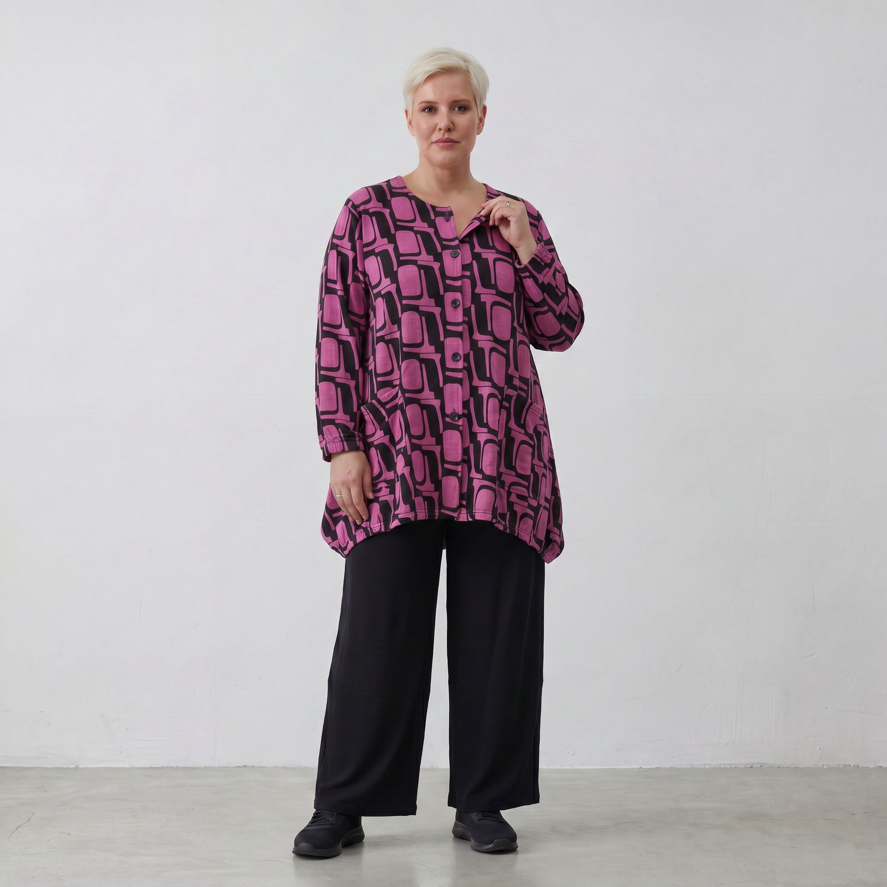 AKH Fashion Jacke 6270 Sophie, Schwarz/Fuchsia