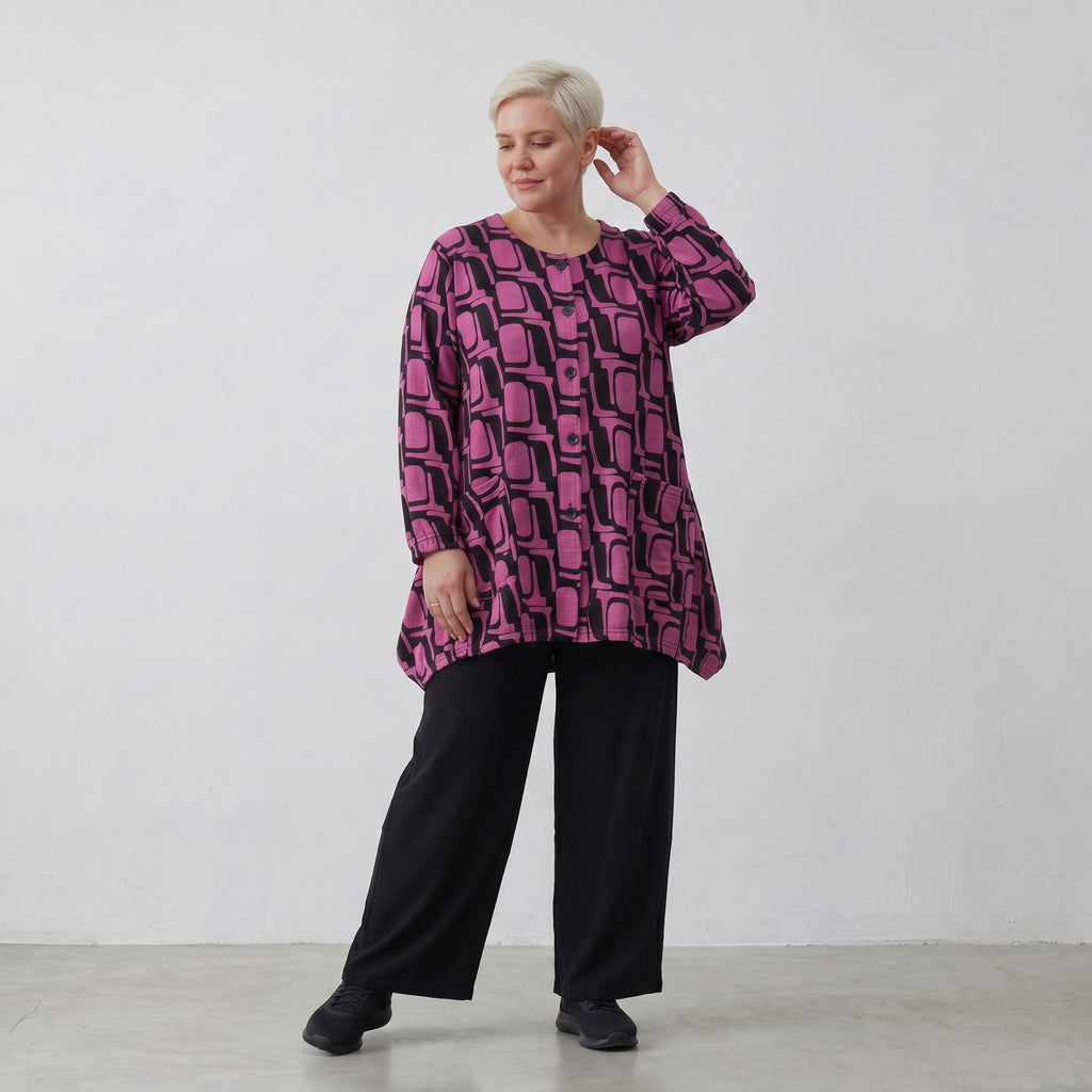 AKH Fashion Jacke 6270 Sophie, Schwarz/Fuchsia