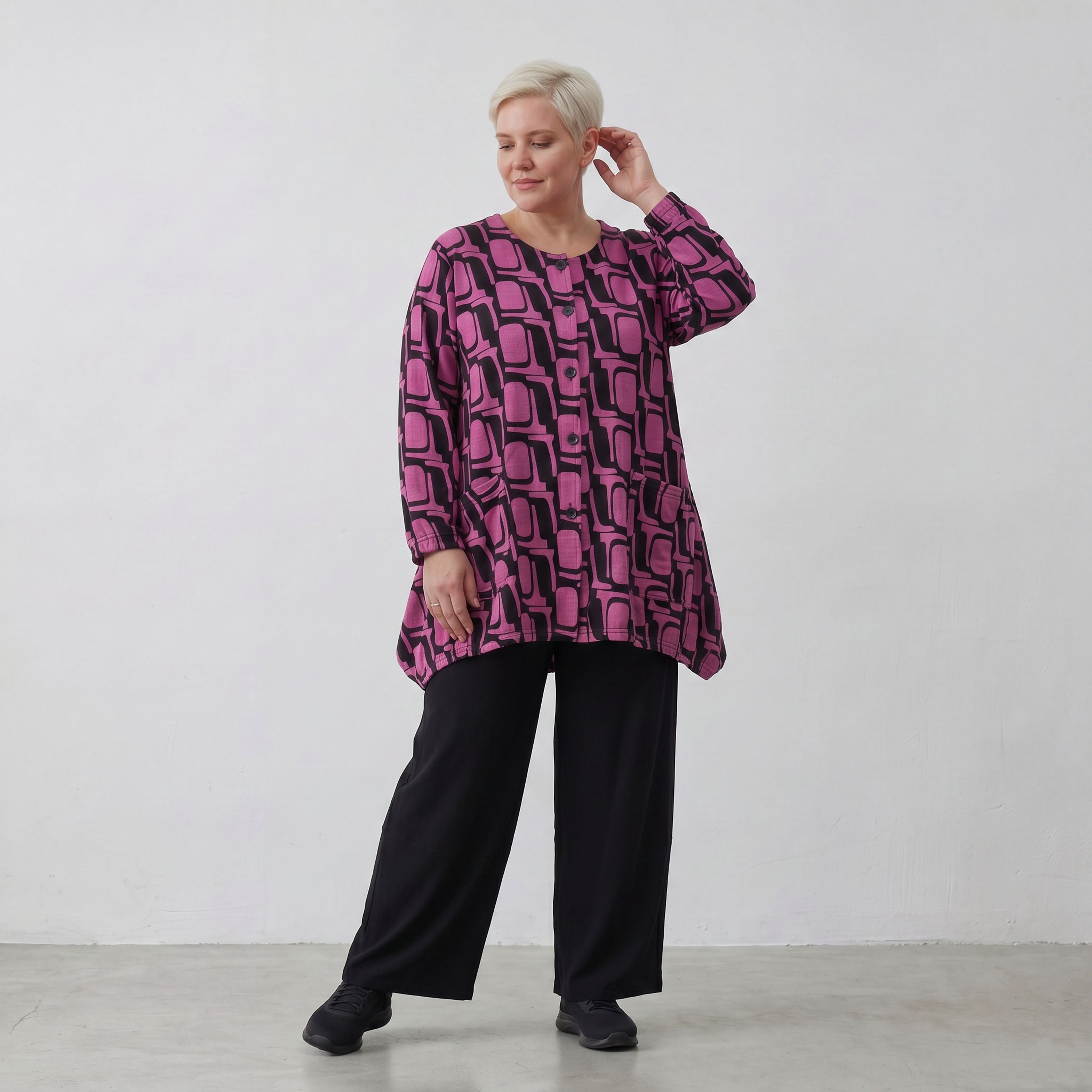 AKH Fashion Jacke 6270 Sophie, Schwarz/Fuchsia