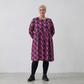 AKH Fashion Kleid 6742 Sophie, Schwarz/Fuchsia