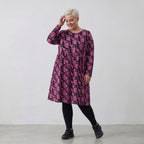 AKH Fashion Kleid 6742 Sophie, Schwarz/Fuchsia