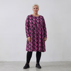 AKH Fashion Kleid 6742 Sophie, Schwarz/Fuchsia