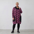 AKH 6807 Big Shirt, Black-Fuchsia