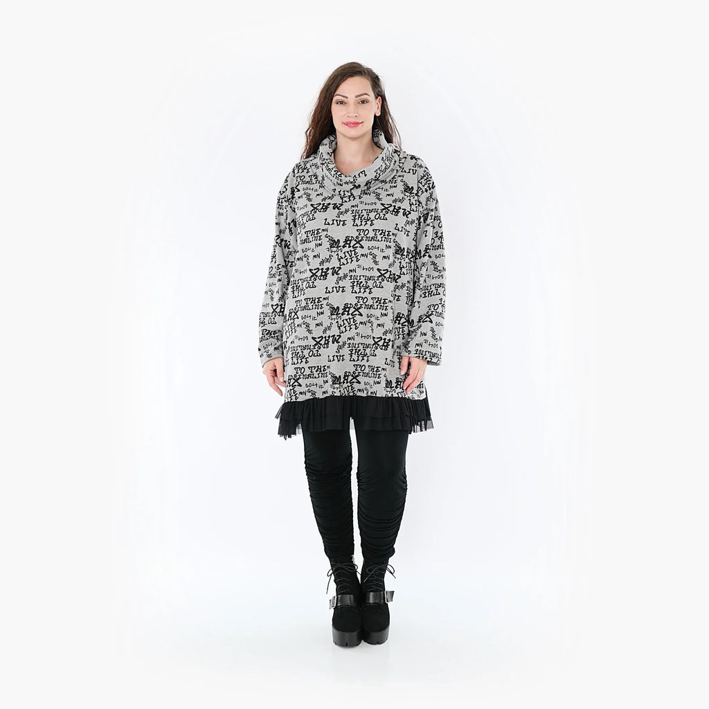 AKH Fashion Shirt 1919 Valentina, Grau/Schwarz