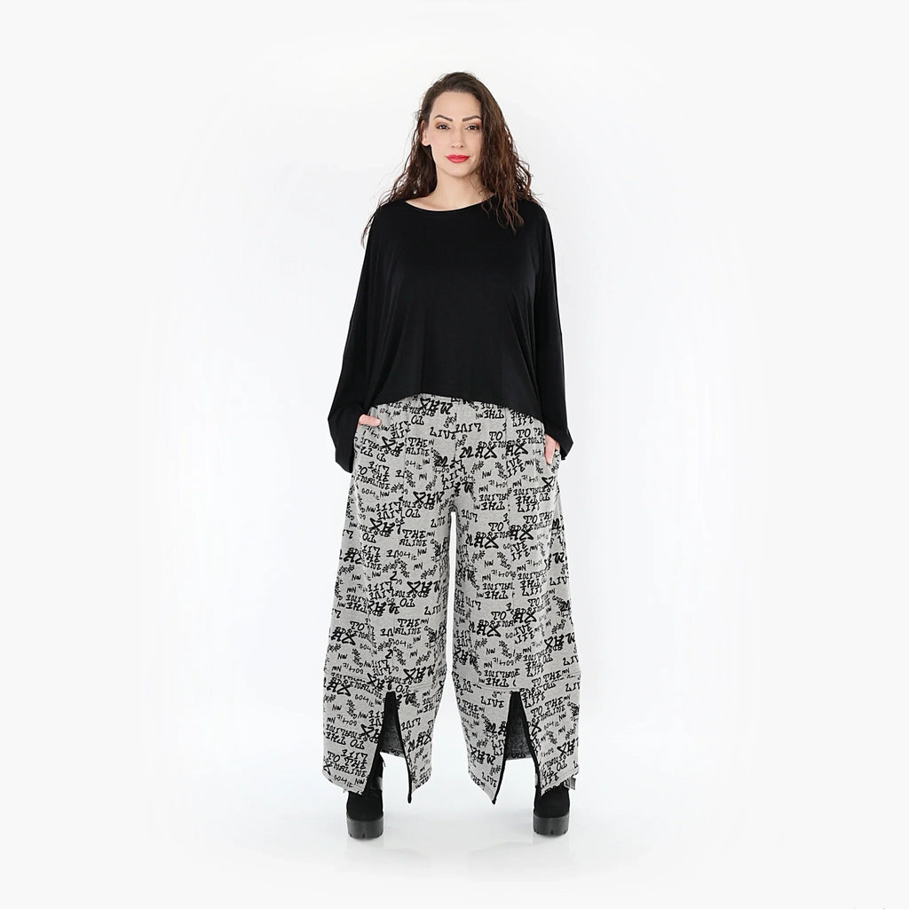 AKH Fashion Hose 6995 Valentina, Grau/Schwarz